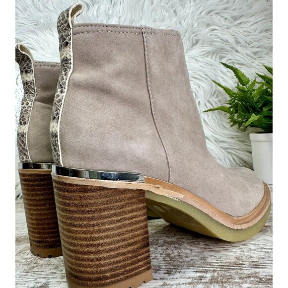 VINCE CAMUTO Gorgan Boots Women’s Size 8 Grey Suede Kelivena Ankle MSRP $149 - Picture 5 of 13